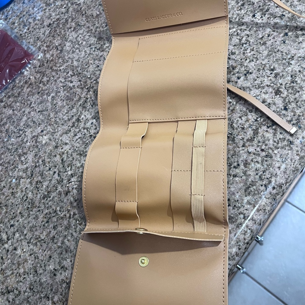 Classic Leather & Co. Tan Leather tech organizer
